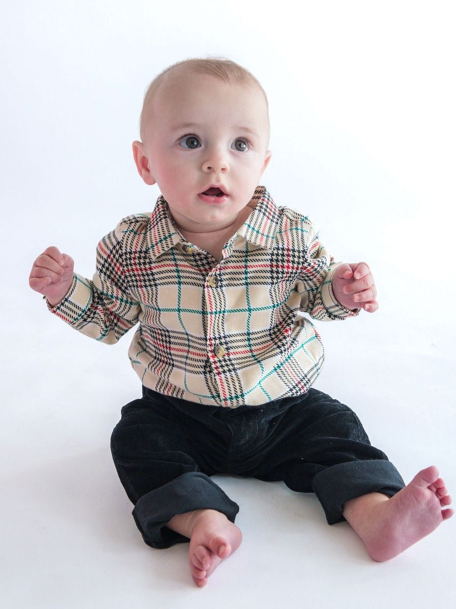 Baby Bow Plaid Onesie