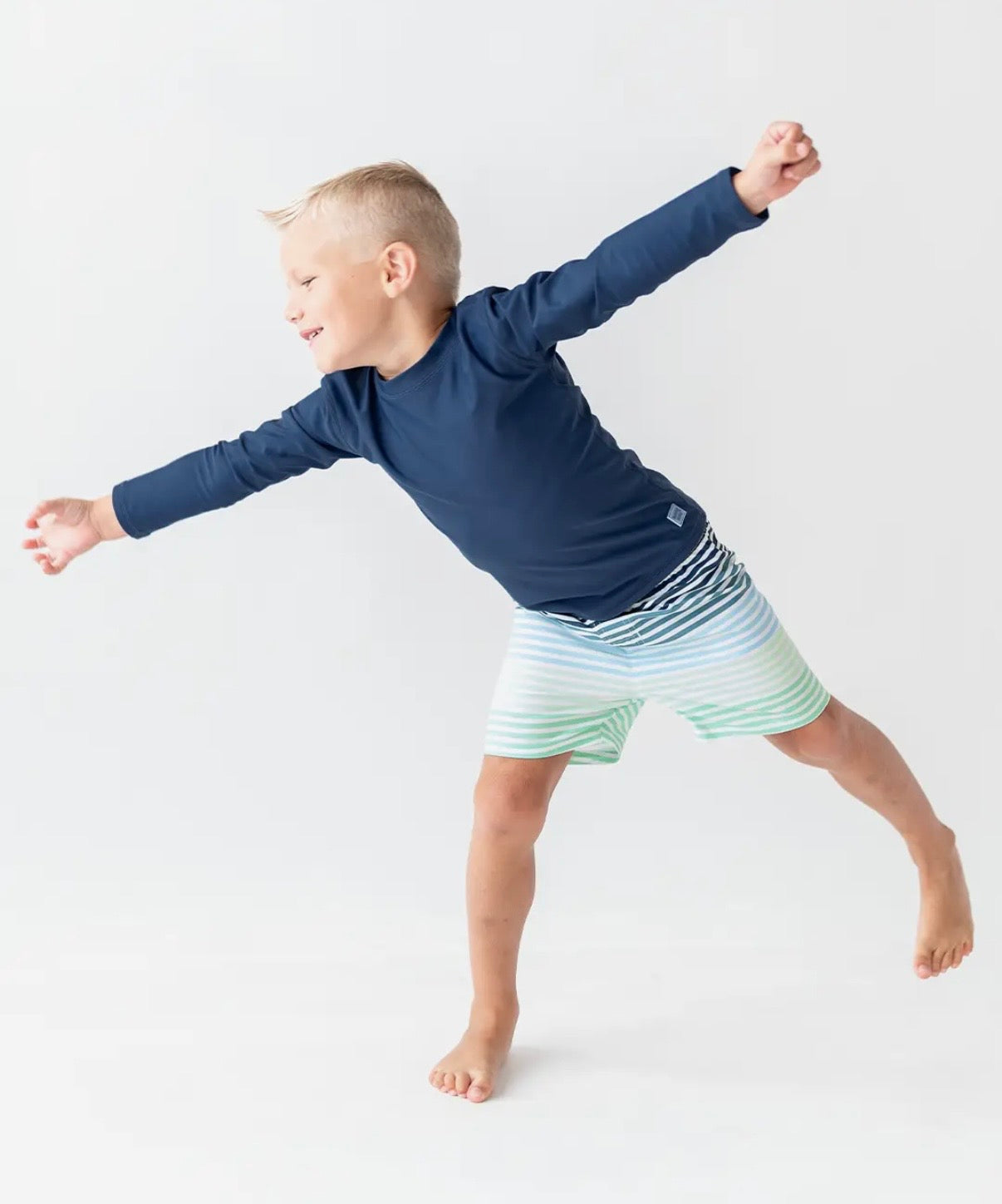 Boys Multi Stripe Swimsuit
