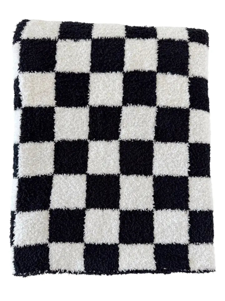 Phufy® Black & White Checkered Blankie