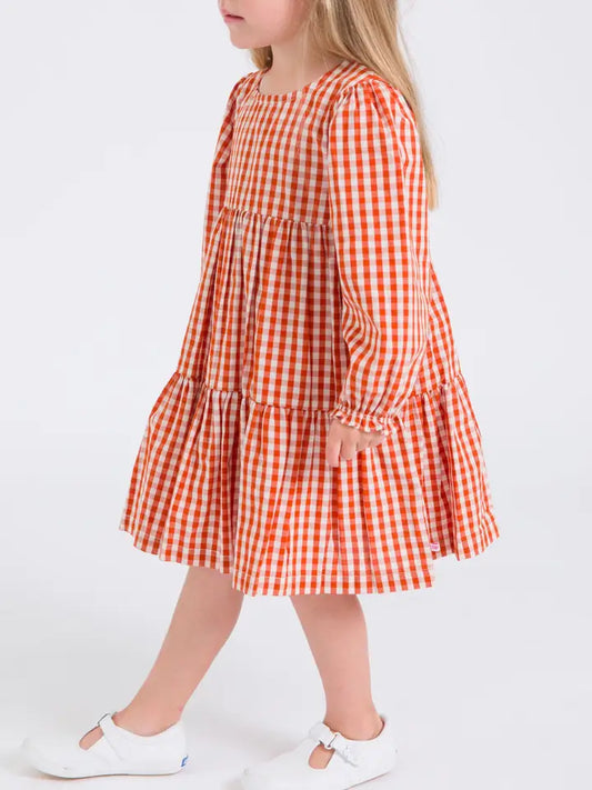 Rust Gingham Dress